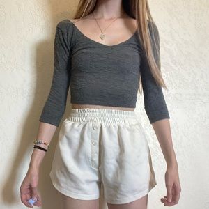 Cute dark grey crop top